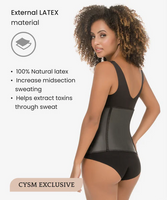 Ultra-lightweight compression latex waist cincher