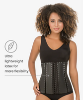 Ultra-lightweight compression latex waist cincher