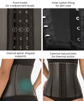 Ultra-lightweight compression latex waist cincher