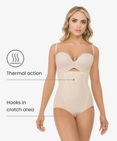 Seamless thermal abdomen focused body shaper