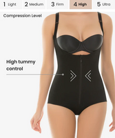 Slimming body shaper with back support