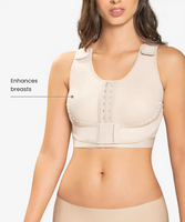 Adjustable surgical bra with removable band