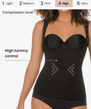High-control camisole with back support
