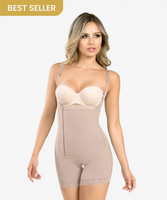 Braless compression bodysuit