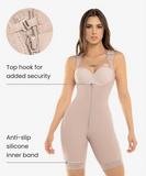 High compression bodysuit with zip crotch