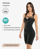 High compression bodysuit with zip crotch