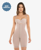 Hook closure bodysuit with zip crotch