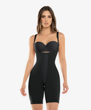 Hook closure bodysuit with zip crotch