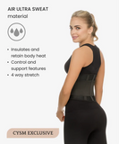 Workout sweat enhancing waistband