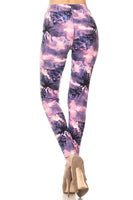 regular pink, Purple, and black Tie dye leggings