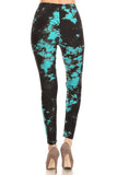 regular neon blue Tie dye printed legging