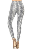 regular Floral black and white print legging