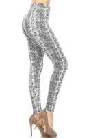 regular Floral black and white print legging