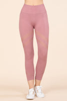 laser cut sports capri mauve