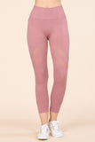 laser cut sports capri mauve