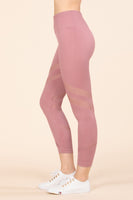 laser cut sports capri mauve