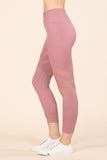 laser cut sports capri mauve