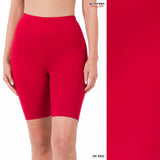 solid Dk. Red biker shorts