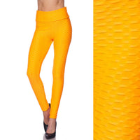 High Waist Luxury Scrunch Butt Lifting Leggings mustard