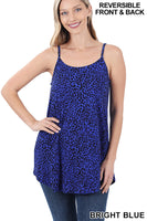 Reversible Bright Blue Leopard print top