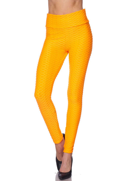 High Waist Luxury Scrunch Butt Lifting Leggings mustard