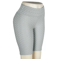 Biker Shorts Anti-Cellulite Honeycomb Textured Scrunch Butt