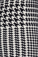 Houndstooth Stripe Print Capri