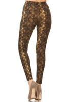 regular Golden Snakeskin print legging