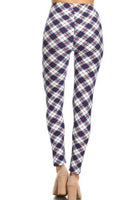 regular blue/red Plaid leggings