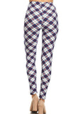 regular blue/red Plaid leggings