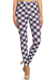 regular blue/red Plaid leggings