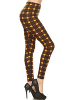 regular yellow/brown Plaid legging