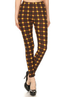 regular yellow/brown Plaid legging