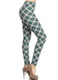 regular Green/white Plaid legging