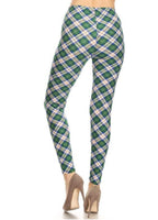 regular Green/white Plaid legging