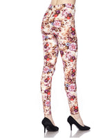 PLUS Floral Painting Print Brushed Leggings $14.75