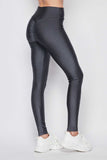 Shiny Scrunch Butt Lifting Brazilian Leggings charcoal