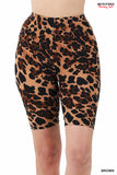 Brown leopard biker shorts