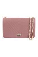 ELEGANT DESIGN STITCHED CROSSBODY BLUSH