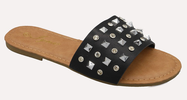 APPLE studded sandals Black