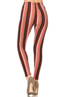 regular Burgandy,khaki PinStriped legging