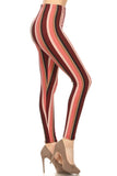 regular Burgandy,khaki PinStriped legging